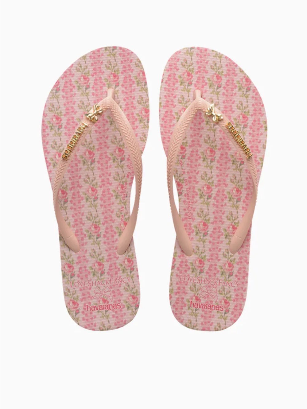 LOVE SHACK FANCY X HAVAIANAS Strawberry Macaroon Flip Flops